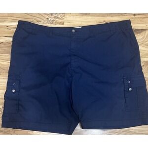 Mens VTG HABAND Size 52 casual‎ Navy Blue Cargo Shorts Vintage Stretch